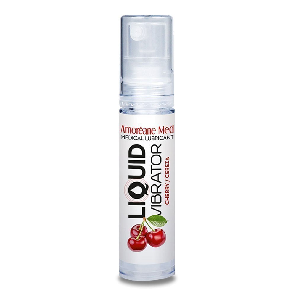 Stimuliuojantis lubrikantas „Liquid Vibrator - Cherries“, 10 ml - Amoreane