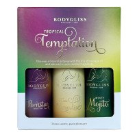 Masažo lubrikantų rinkinys „Tropical Temptation“, 150ml - Bodygliss