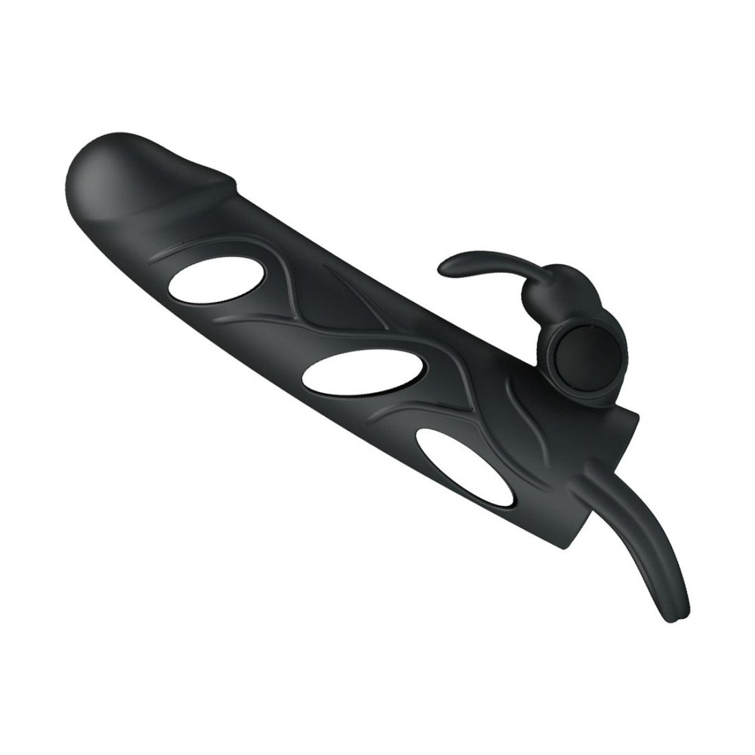 Vibruojanti penio mova „Penis Sleeve with Ball Strap“ - Pretty Love