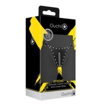 Suvaržymo kelnaitės moterims „Xtreme Chastity Thong with Chain Detail“ - Ouch!