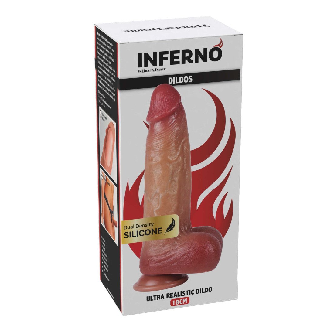 Silikoninis falo imitatorius „Inferno Dildos 18 cm“ - Hidden Desire