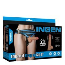 Vibruojantis strap-on dildo „Ingen Enhanced Strap on Set 8 L-2XL“ - Lovetoy