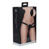 Vibruojantis strap-on dildo „Vibrating Silicone Ribbed Strap-on“ - Ouch!