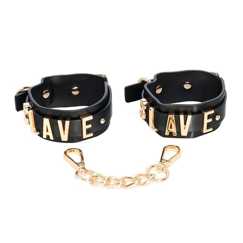 Antrankiai kulkšnims „Slave Ankle Cuff with Golden Chain“ - Latetobed