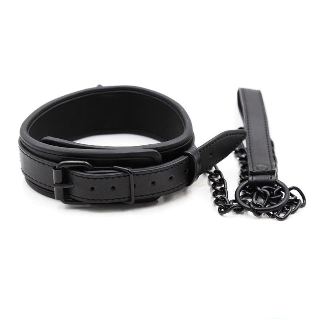 Antkaklio ir pavadėlio rinkinys „Neoprene Bondage Collar“ - Latetobed