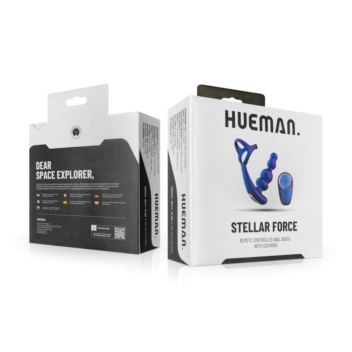 Vibruojantys analiniai karoliukai - penio žiedas „Stellar Force“ - Hueman