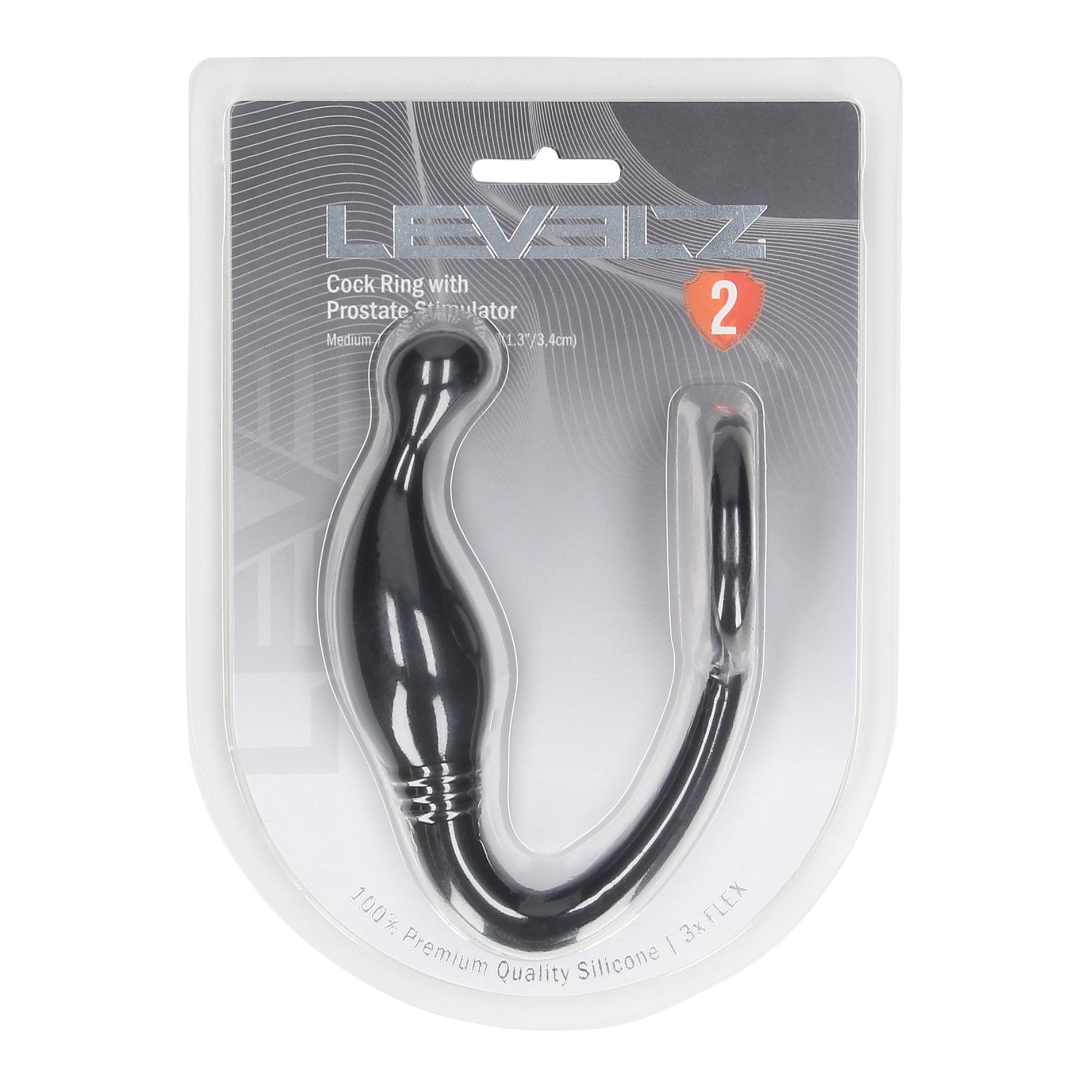 Prostatos masažuoklis - penio žiedas „Cock Ring with Prostate Stimulator Medium“ - Levelz