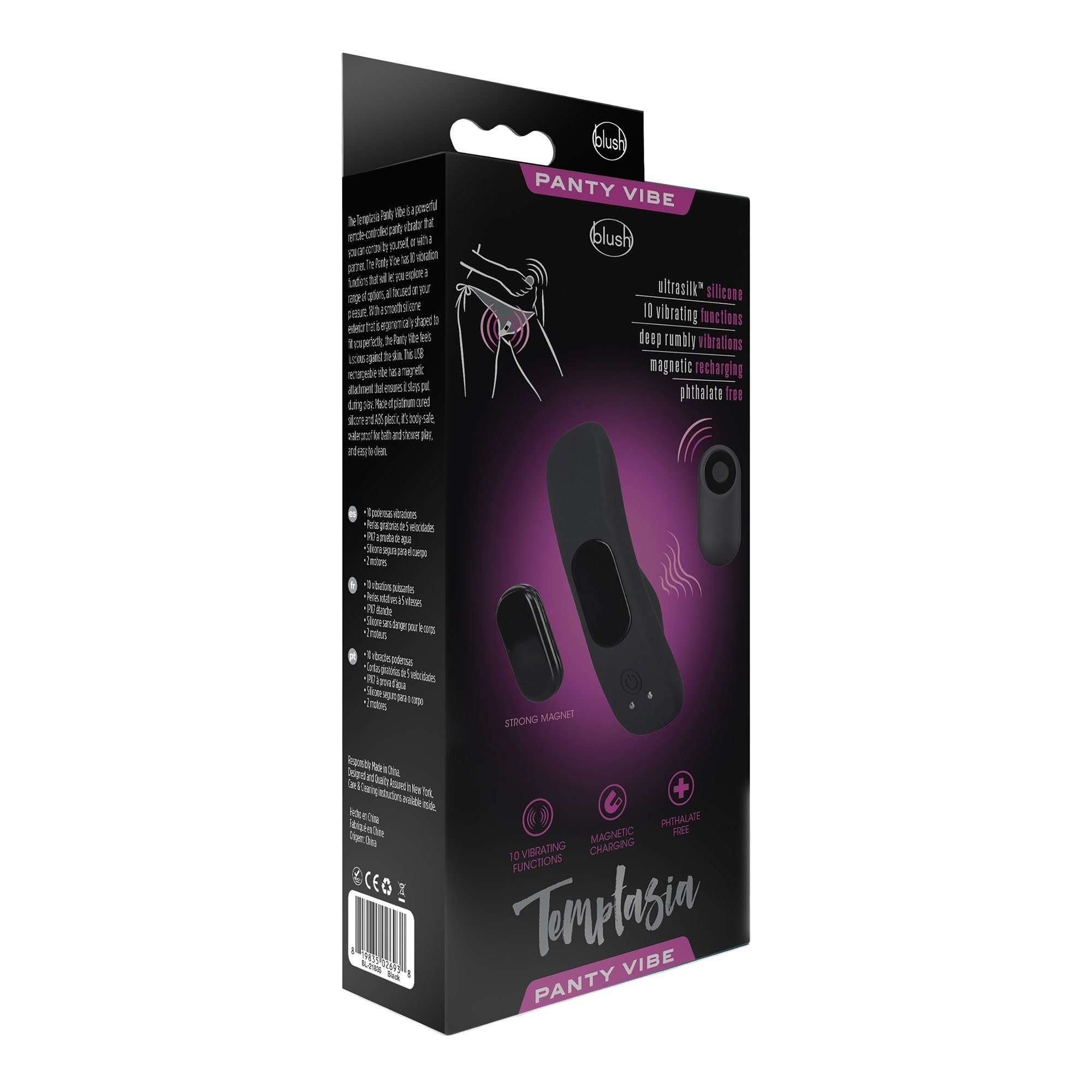 Dėvimas vibratorius „Temptasia Panty Vibe“ - Blush