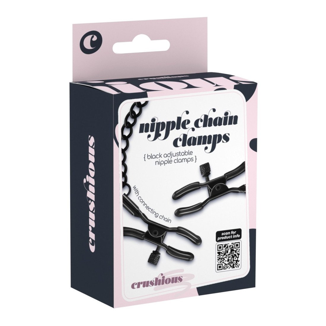 Spenelių spaustukai „Nipple Chain Clamps Black” - Crushious