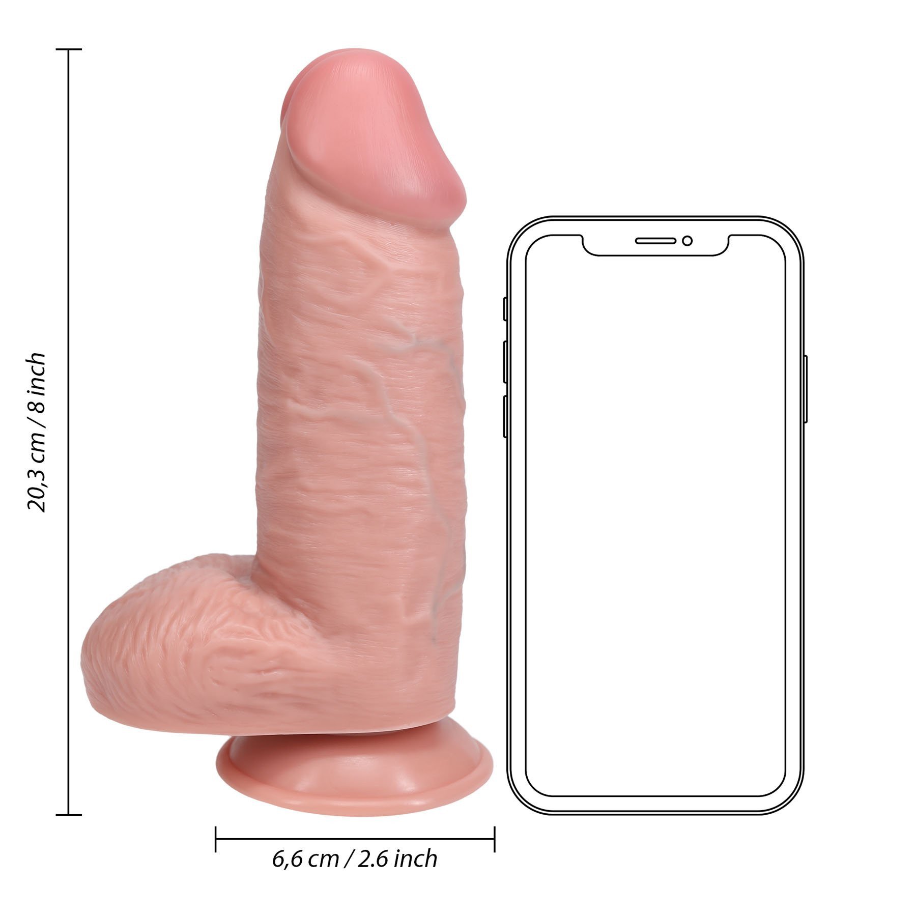 XXL falo imitatorius „Extra Thick Straight 8“ - RealRock