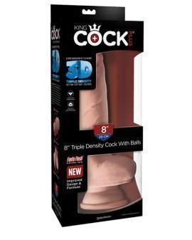 Falo imitatorius „3D Triple Density Cock Nr. 8“ - King COCK