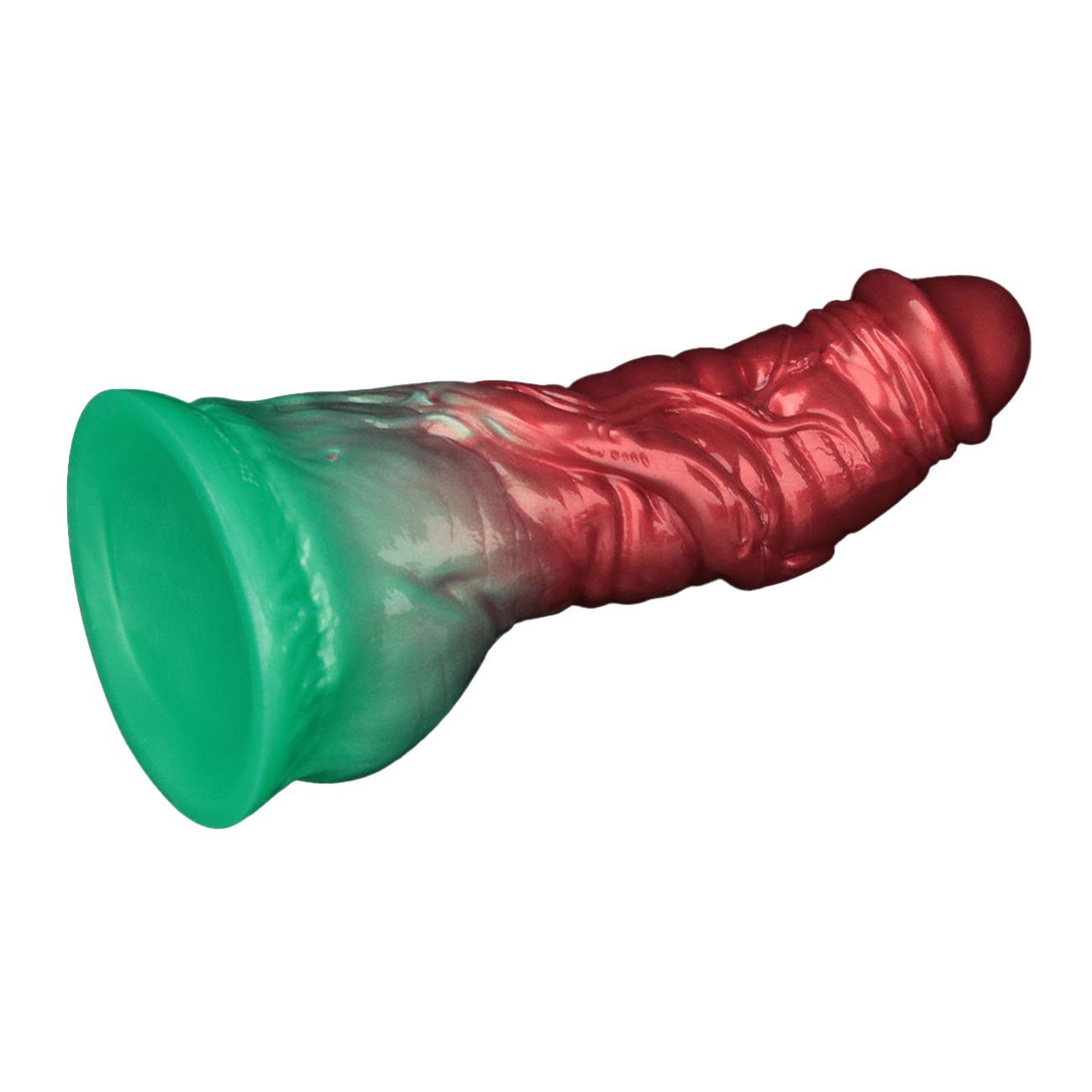 Pripučiamas silikoninis dildo „Aerosx Nr. 7.5 Red/Green“ - Lovetoy