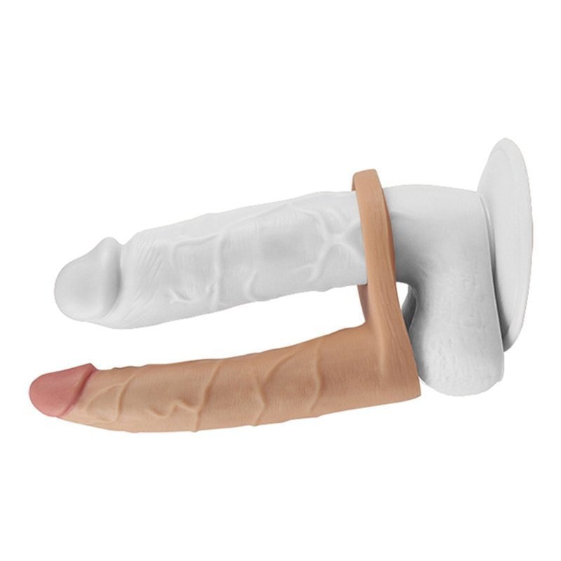 Strap-on dildo (pažeista pakuotė) „The Ultra Soft Double Nr. 7“ - Love Toy