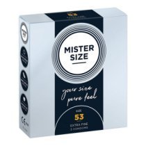 Prezervatyvai „53“, 3 vnt. - Mister Size