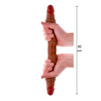 Dvigubas dildo „Foreskin Doubledong 40 cm“ - Get Real