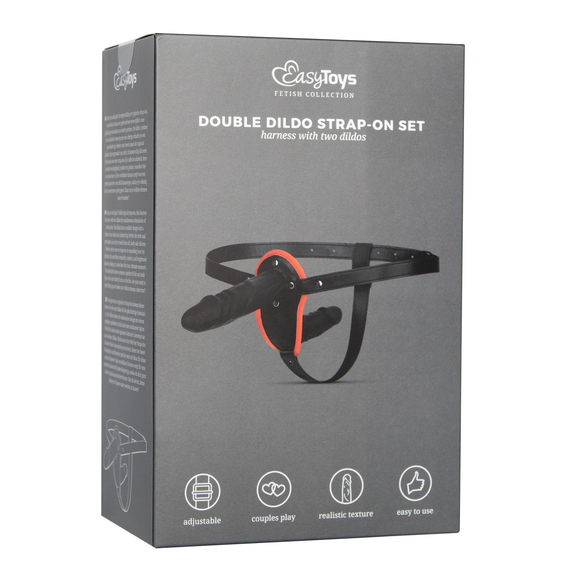 Dvigubas strap-on dildo „Double Dildo Strap-on Set“ - EasyToys