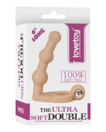 Vibruojantis strap-on dildo „The Ultra Soft Double 6.5 Inch“ - Love Toy