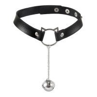 Antkaklis „Choker with Cat Ear Hoop and Bell“ - Latetobed