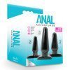 Analinių kaiščių rinkinys „Anal Adventures Basic Plug Kit“ - Blush