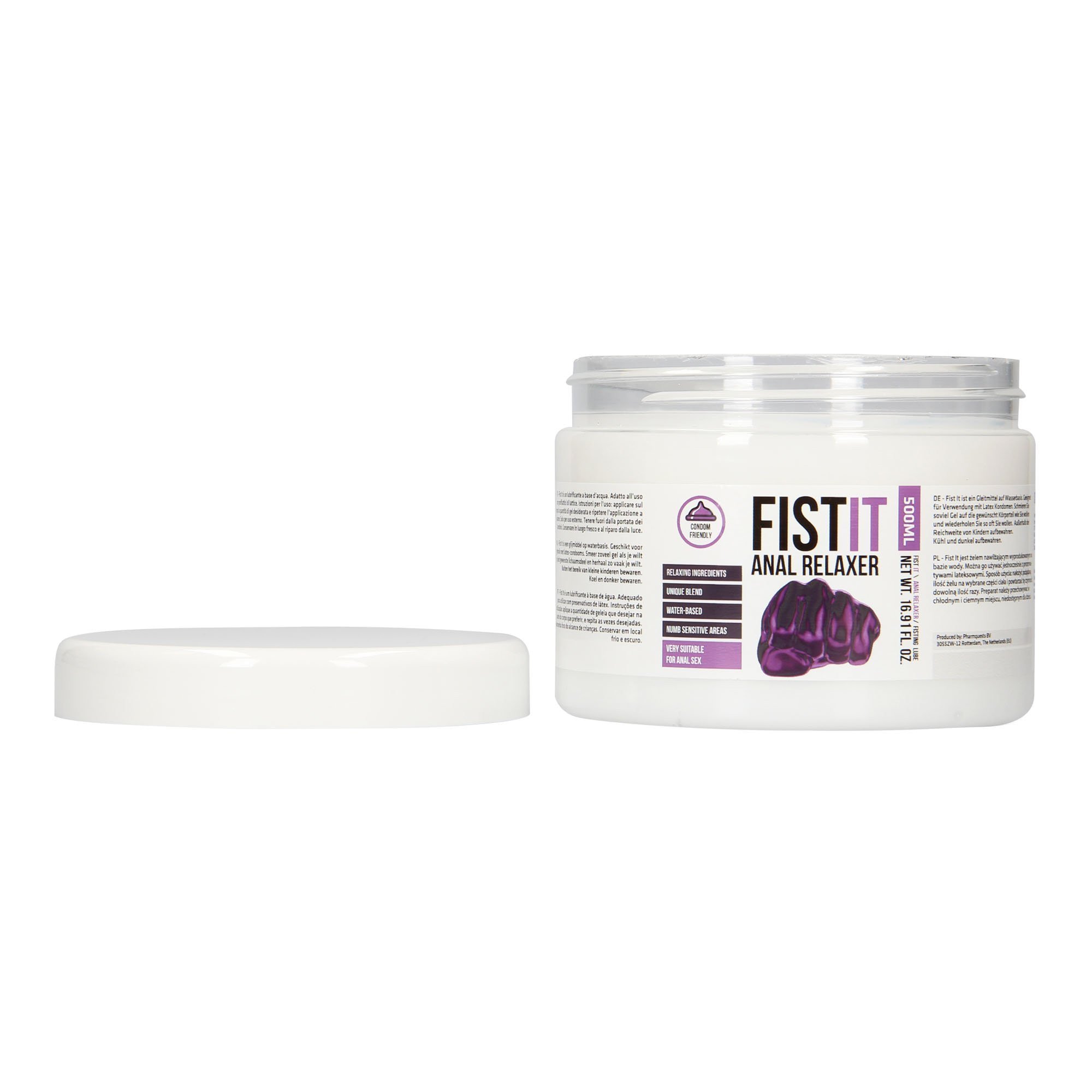 Atpalaiduojantis analinis vandens pagrindo lubrikantas „Anal Relaxer“, 500 ml - Fist It