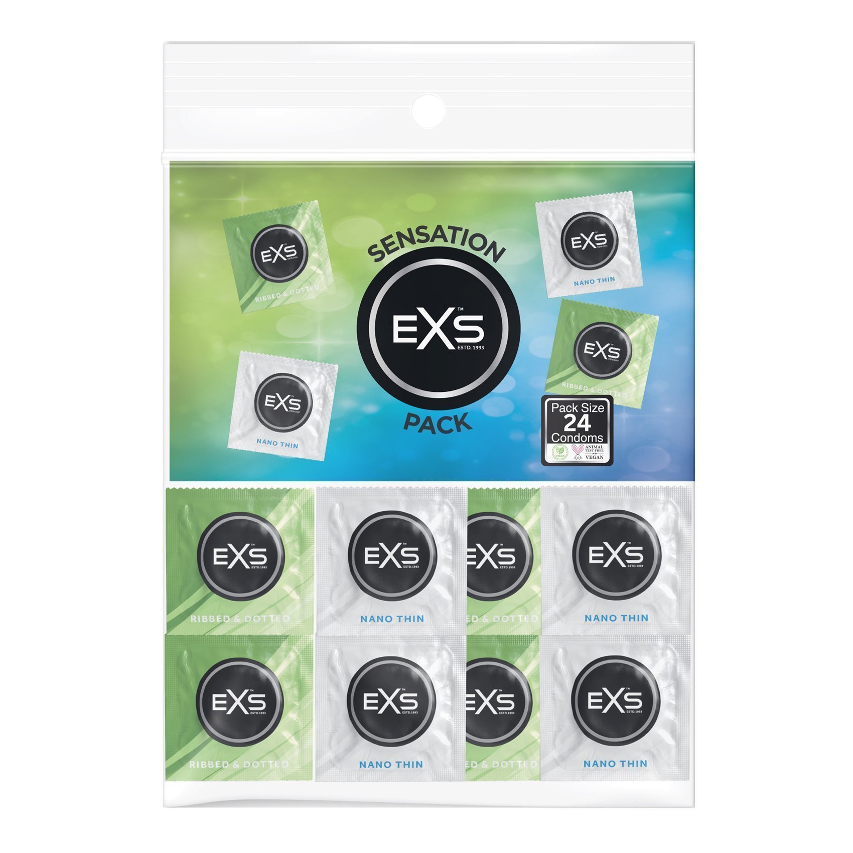 Prezervatyvų rinkinys „Sensation Pack“, 24 vnt. - EXS Condoms