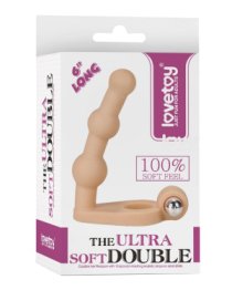 Vibruojantis strap-on dildo „The Ultra Soft Double 6 Inch“ - Love Toy