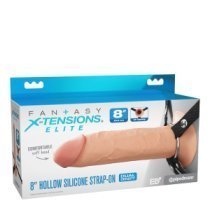 Tuščiaviduris strap-on dildo „8 Inch Silicone Hollow Strap-on“ - Pipedream