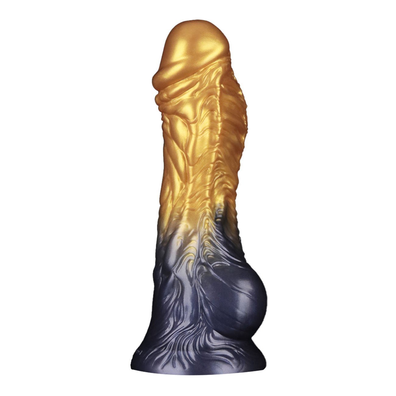Pripučiamas silikoninis dildo „Aerosx Nr. 8.0 Gold/Black“ - Lovetoy