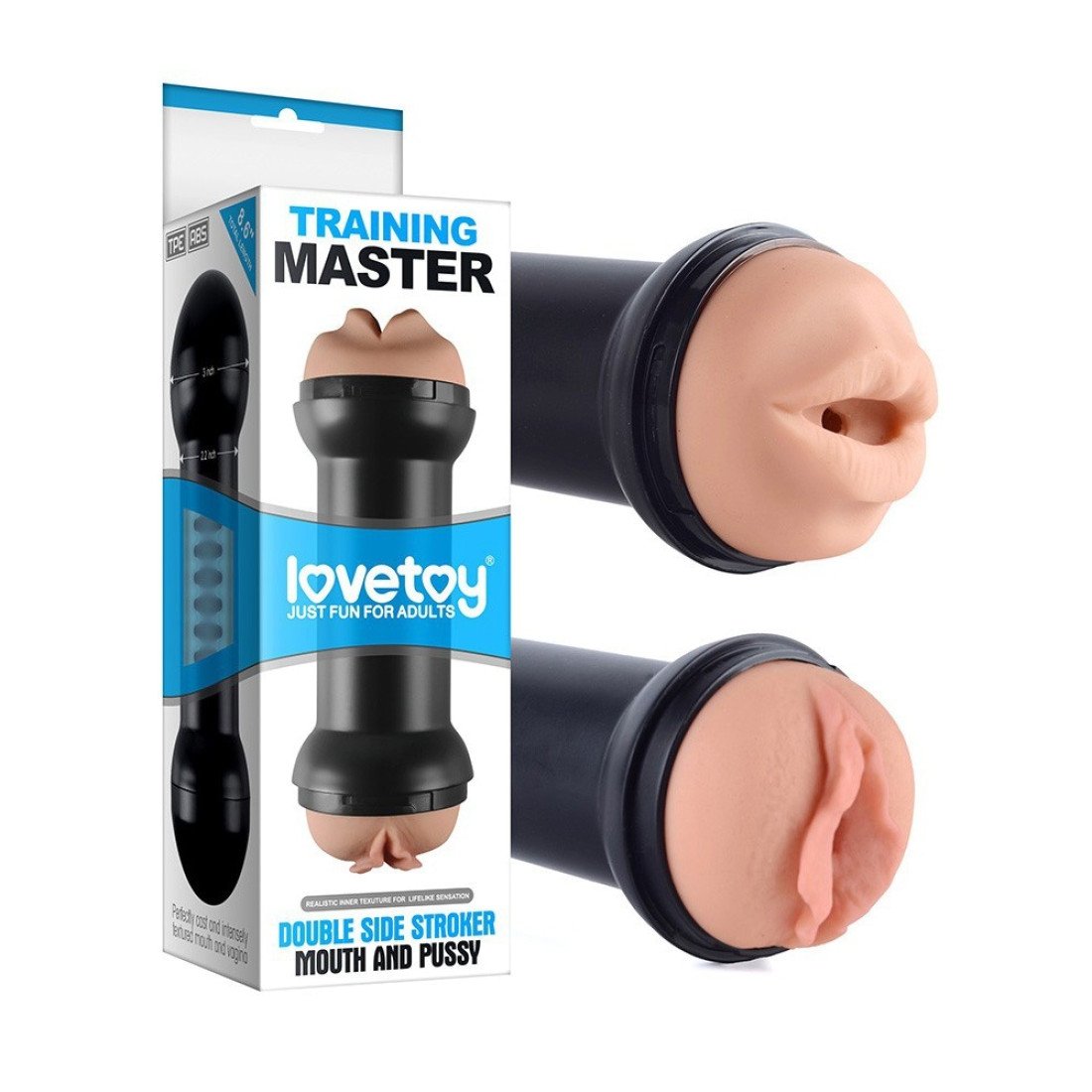 Dvigubas masturbatorius (pažeista pakuotė) „Training Master Mouth and Pussy“ - Love Toy
