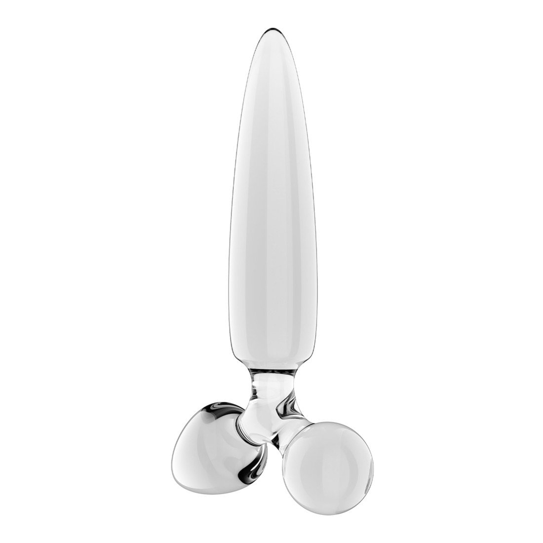 Stiklinis dildo „Triple Crystal 1” - Satisfyer