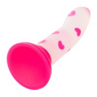 Silikoninis dildo „Glow Stick Heart“ - CalExotics