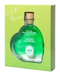 Šildantis masažo gelis „Apple Pear Aroma“, 50 ml - Exsens