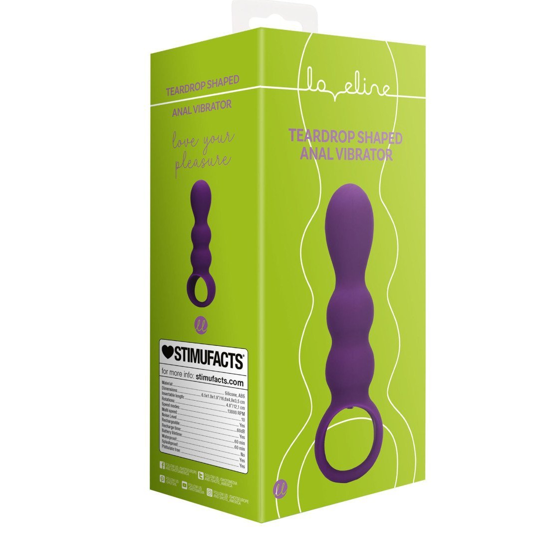 Analinis vibratorius „Teardrop Shaped Anal Vibrator“ - Loveline