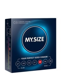 Prezervatyvai „60“, 3 vnt. - My.Size