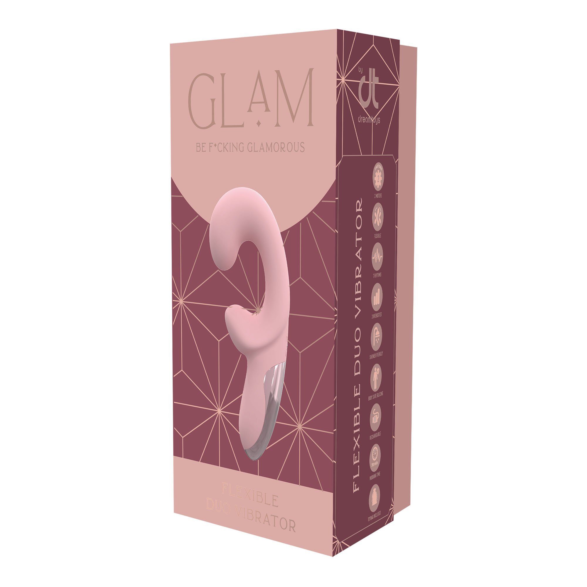 Vibratorius kiškutis „Glam Flexible Duo Vibrator“ - Dream Toys