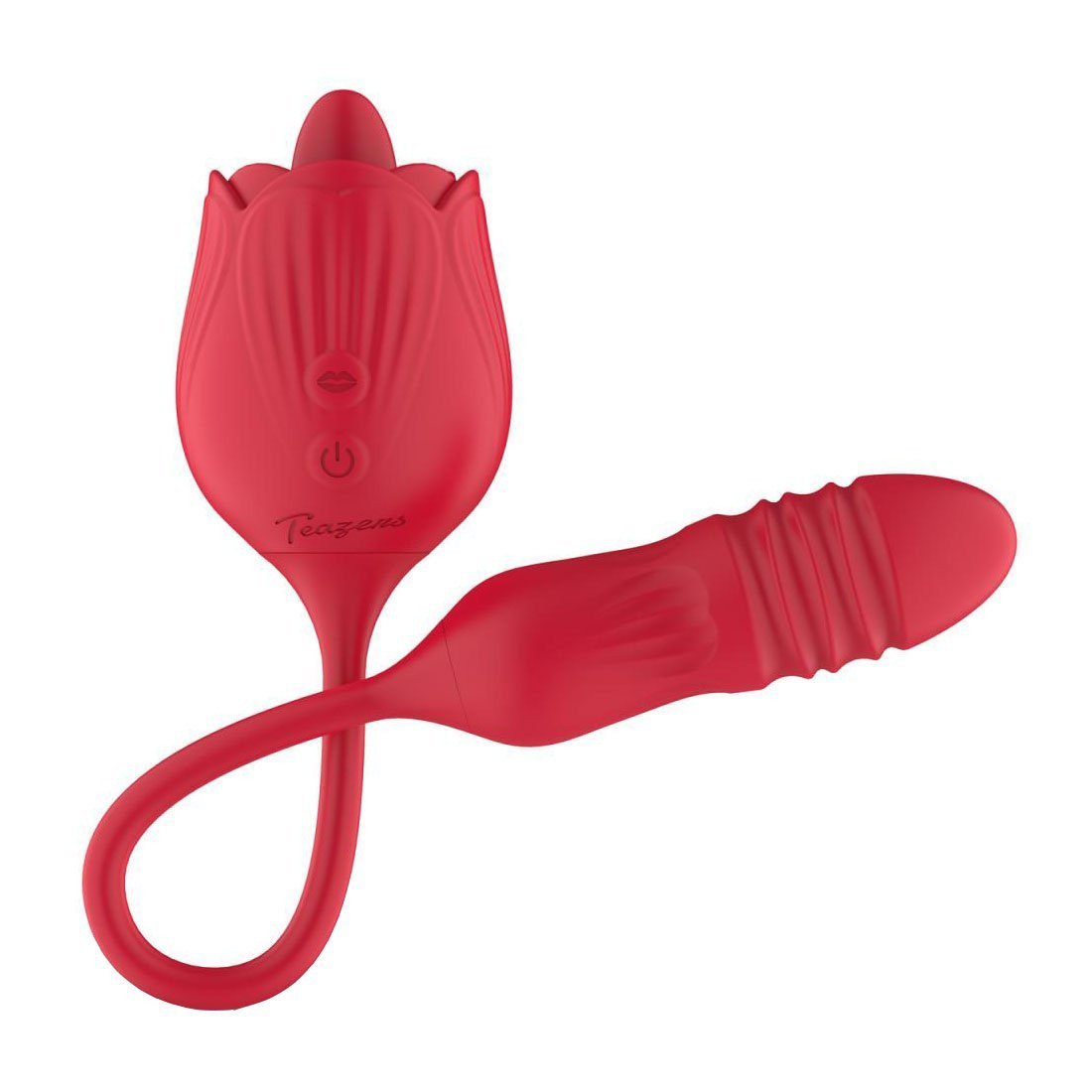 Automatinis vibratorius - stimuliatorius „Thrusting Dildo with Tongue Function“ - Teazers