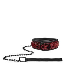 Antkaklio ir pavadėlio rinkinys „Luxury Collar with Leash“ - Ouch!
