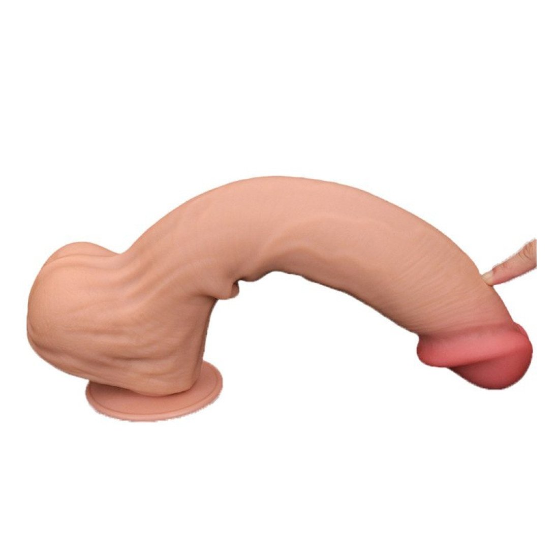 XXL dydžio falo imitatorius (pažeista pakuotė) „Sliding Skin Dong 14“ - Lovetoy