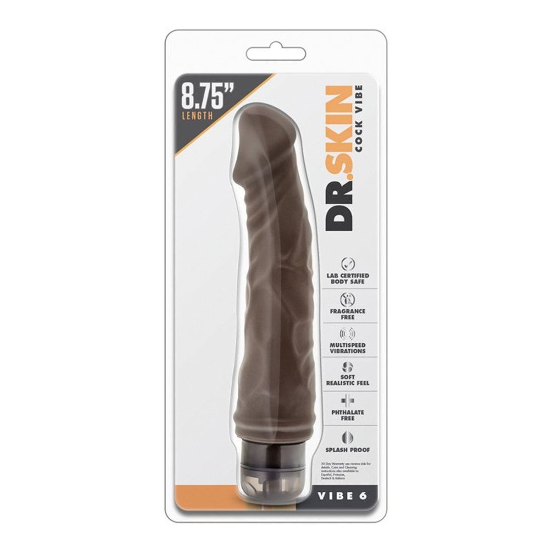 Vibruojantis dildo „Dr. Skin Vibe 6“ - Blush