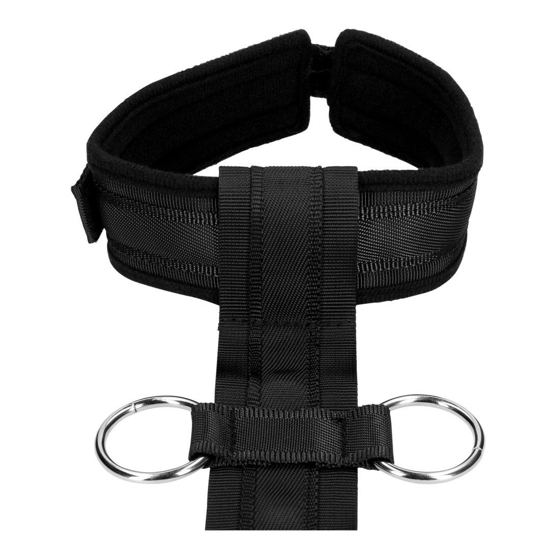 Kūno suvaržymo sistema „Restraint Harness with Collar and Hand Cuffs“ - Ouch!