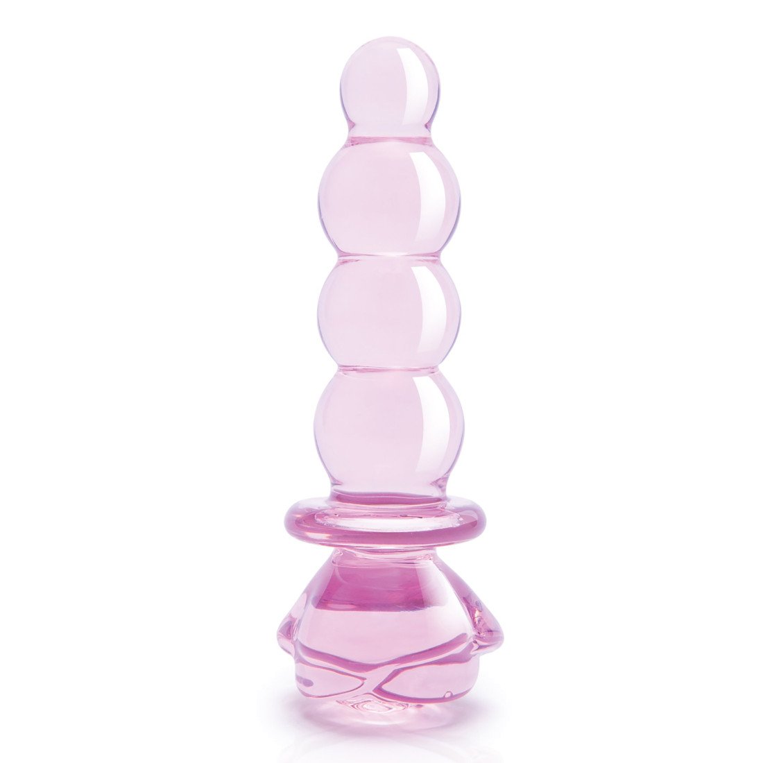 Stiklinis analinis kaištis „Glaze Rosebud Beaded Plug“ - Dream Toys