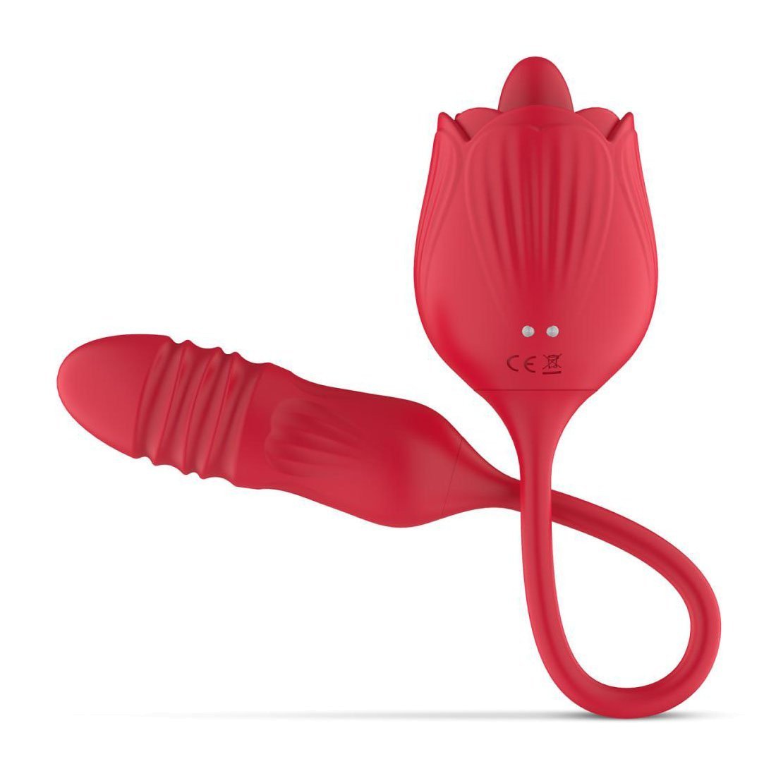 Automatinis vibratorius - stimuliatorius „Thrusting Dildo with Tongue Function“ - Teazers