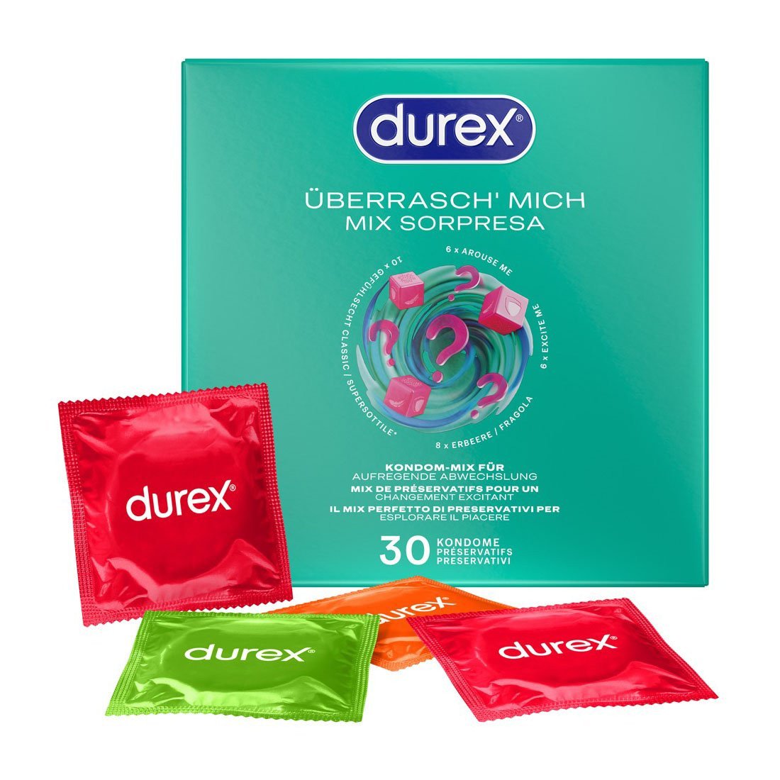 Prezervatyvų rinkinys „Mix“, 30 vnt. - Durex