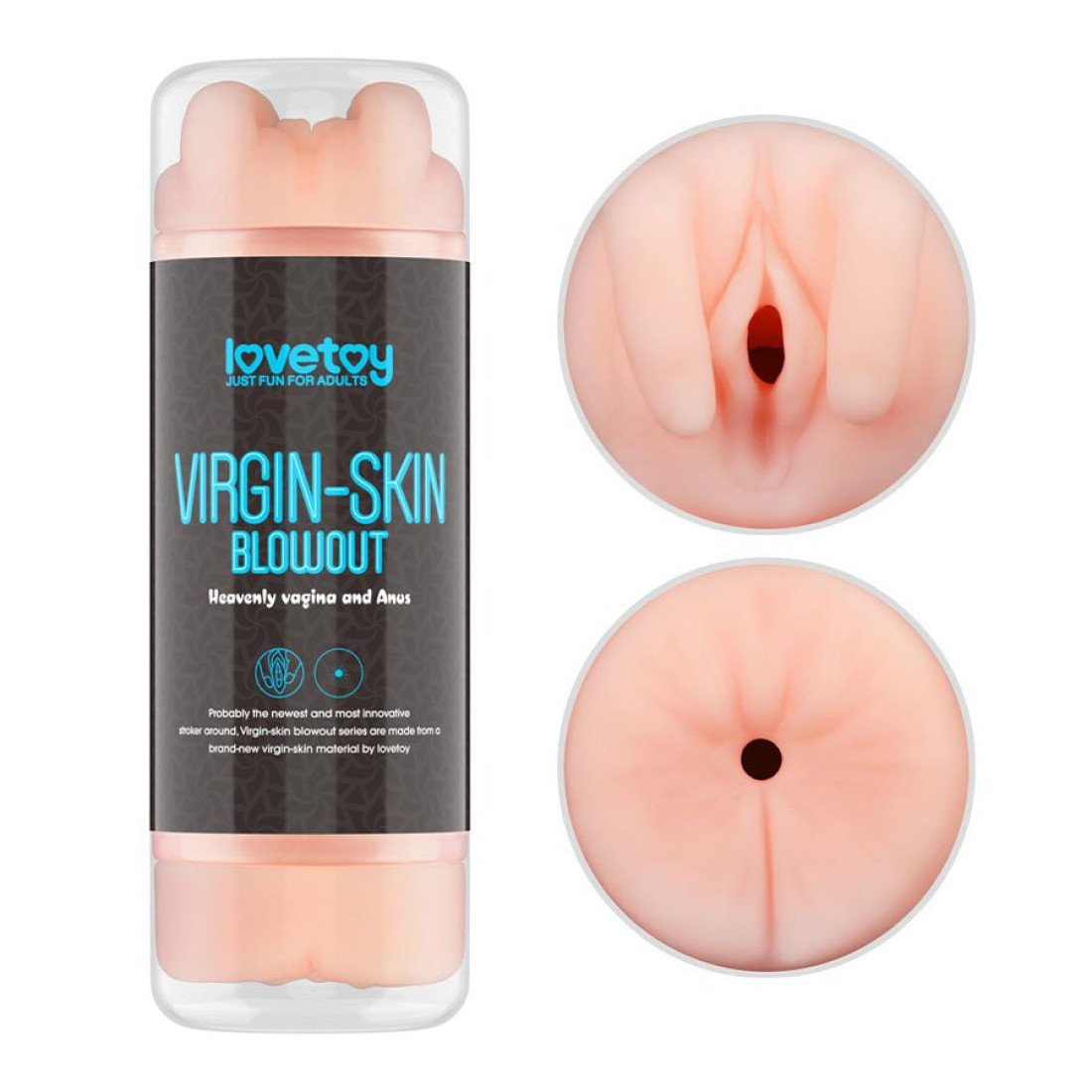 Dvipusis masturbatorius „Virgin-Skin Blowout - Vagina and Anus“ - Love Toy