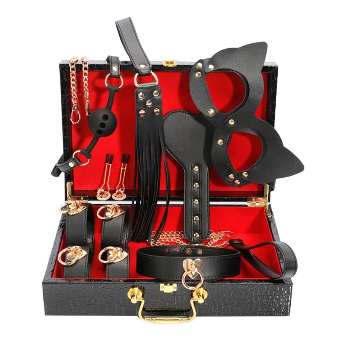 Suvaržymo rinkinys „8 Piece Bondage Kit with Storage Caseg“ - Latetobed
