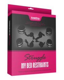 Suvaržymo rinkinys „Struggle My Bed Restraints“ - Love Toy