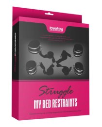 Suvaržymo rinkinys „Struggle My Bed Restraints“ - Lovetoy