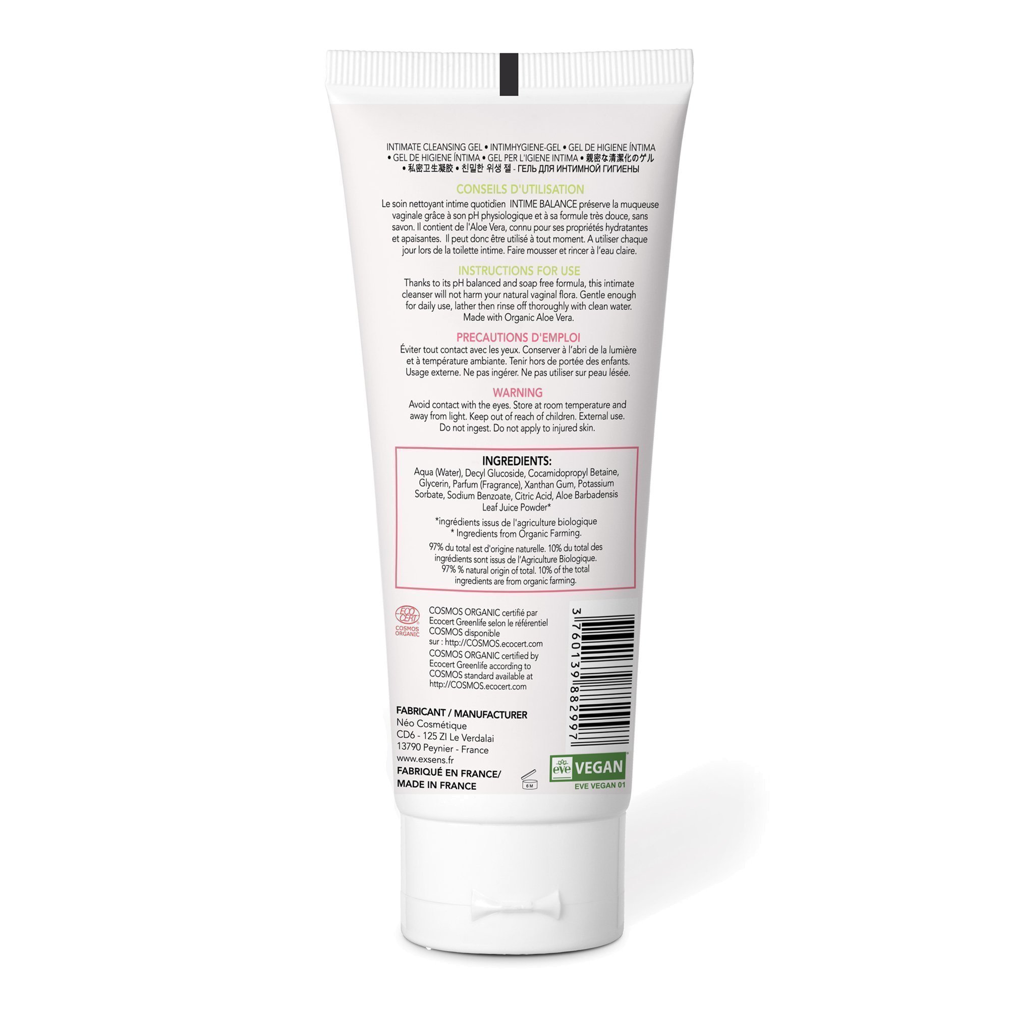 Intymus prausimosi gelis „Intime Balance“, 100 ml - Exsens