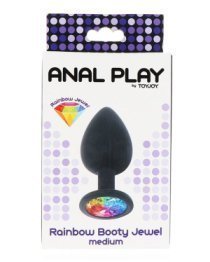 Vidutinis analinis kaištis „Rainbow Booty Jewel“ - ToyJoy