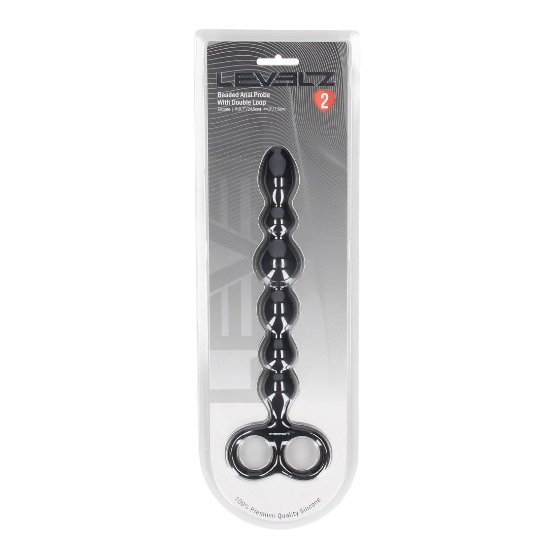 Analiniai karoliukai „Beaded Anal Probe with Double Loop“ - Levelz